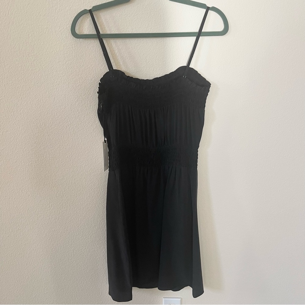 NWT L’AGENCE Monique Spaghetti Strap Silk Mini Dress